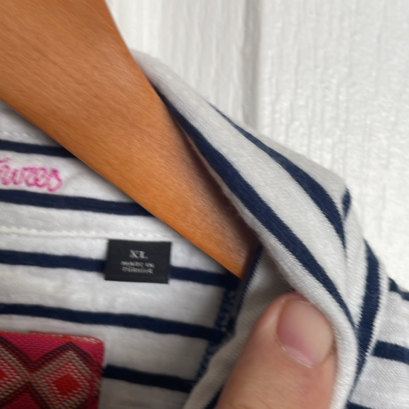 Scotch & Soda Black and White Striped Polo Shirt - Picture 3 of 7